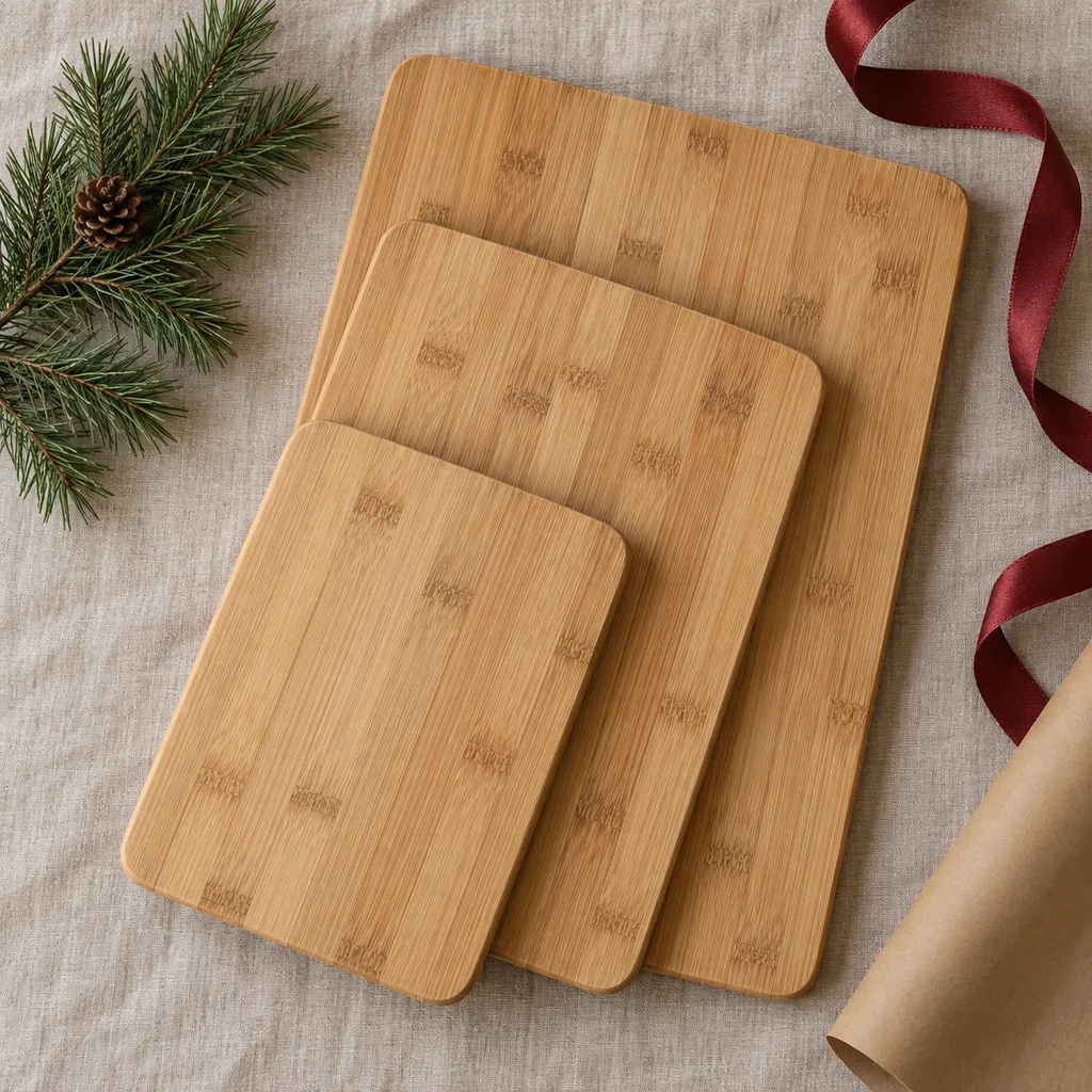 Representative photo-style image of bamboo cutting board set — generated, not a specific product