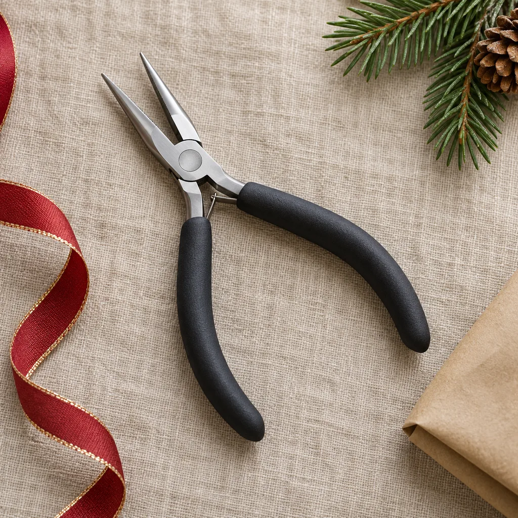 Representative photo-style image of basic jewelry making pliers — generated, not a specific product
