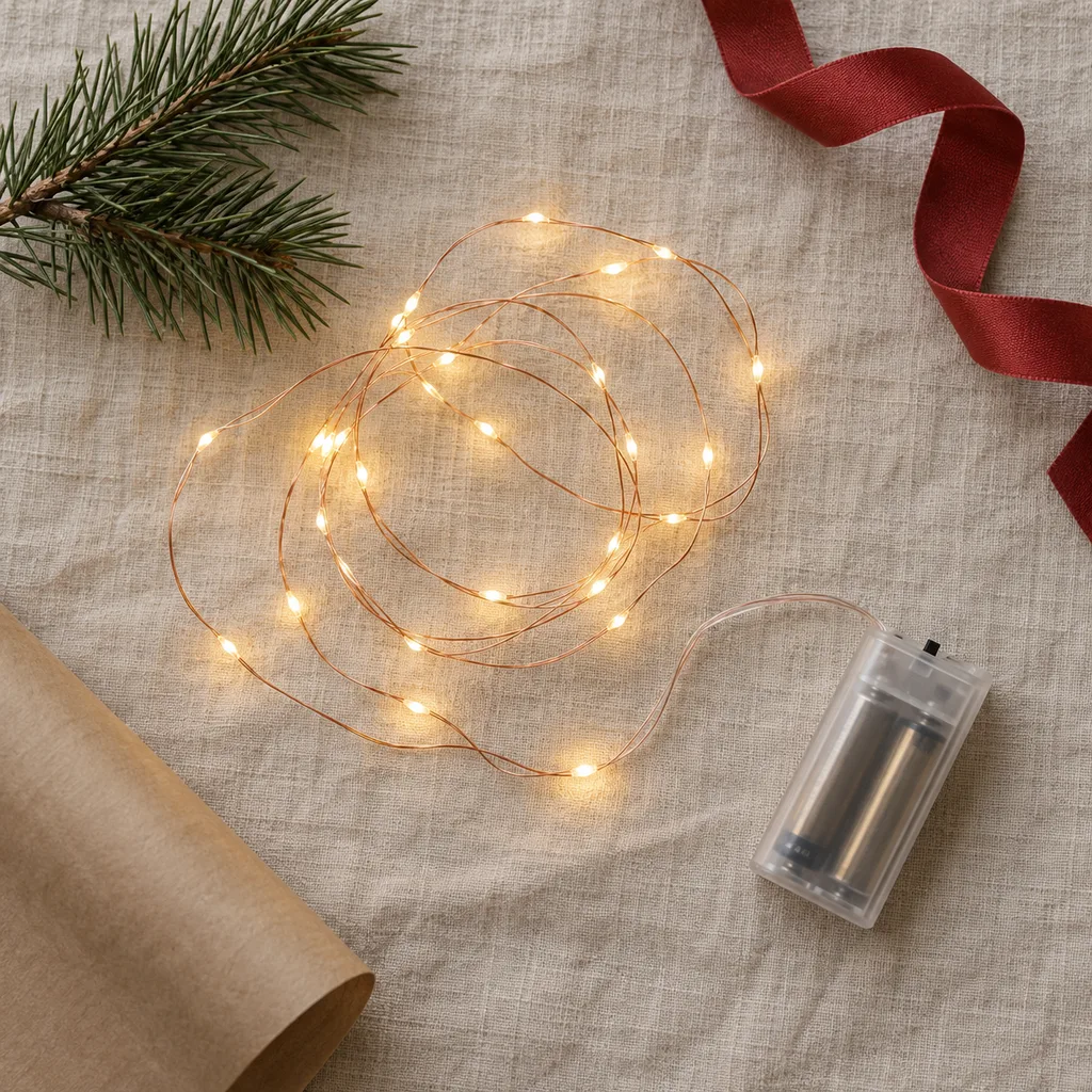 Representative photo-style image of micro lights battery operated — generated, not a specific product