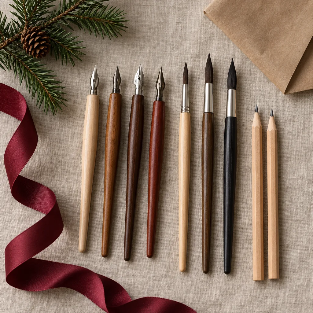 Representative photo-style image of beginner calligraphy pen kit — generated, not a specific product