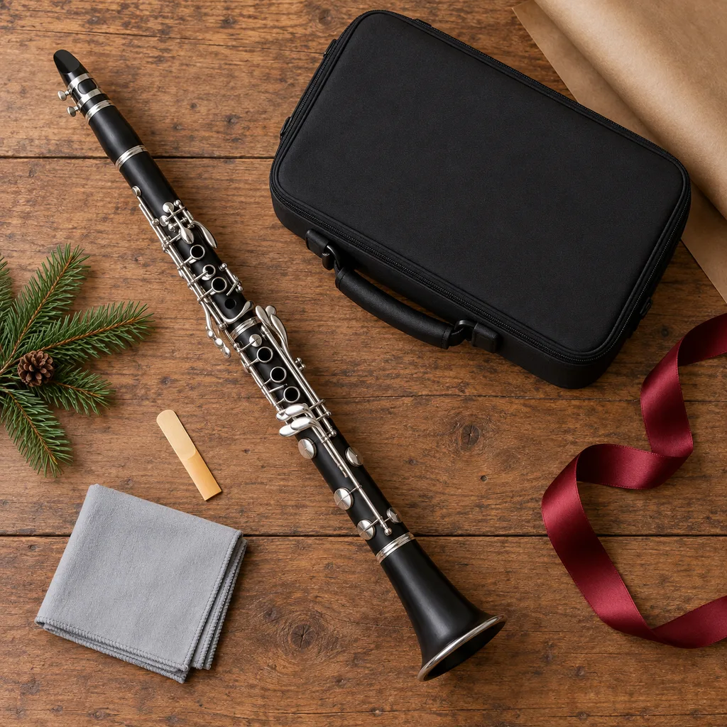 Representative photo-style image of beginner clarinet outfit — generated, not a specific product