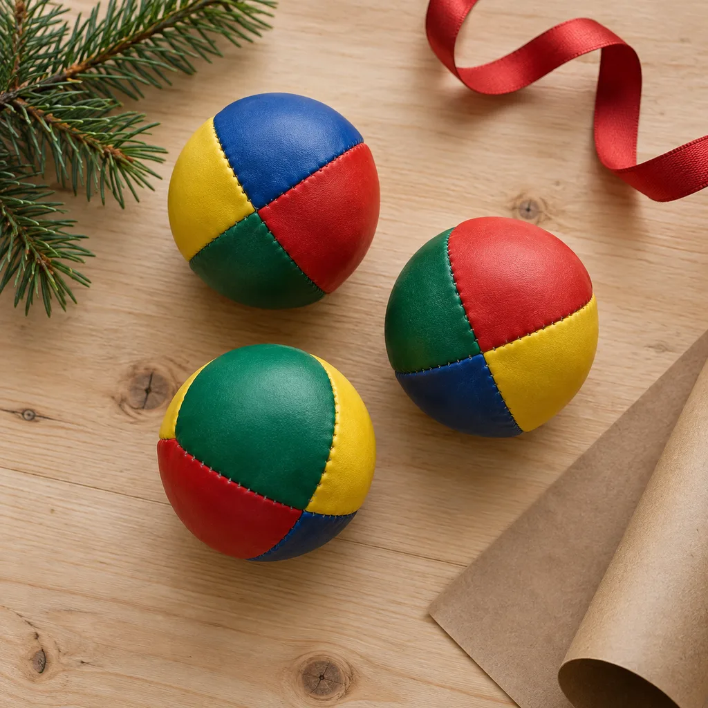 Representative photo-style image of juggling balls — generated, not a specific product