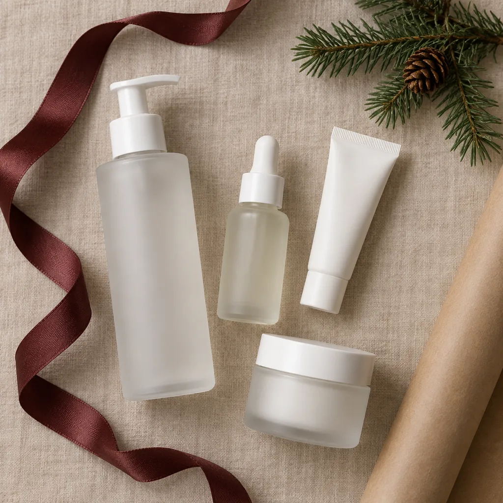 Representative photo-style image of blemish control skincare system — generated, not a specific product