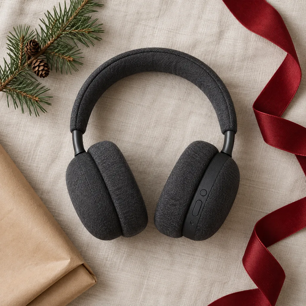 Representative photo-style image of bluetooth audio earmuffs — generated, not a specific product