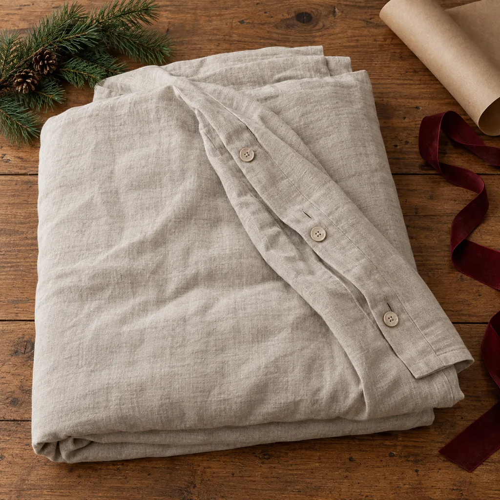 Representative photo-style image of linen duvet cover — generated, not a specific product
