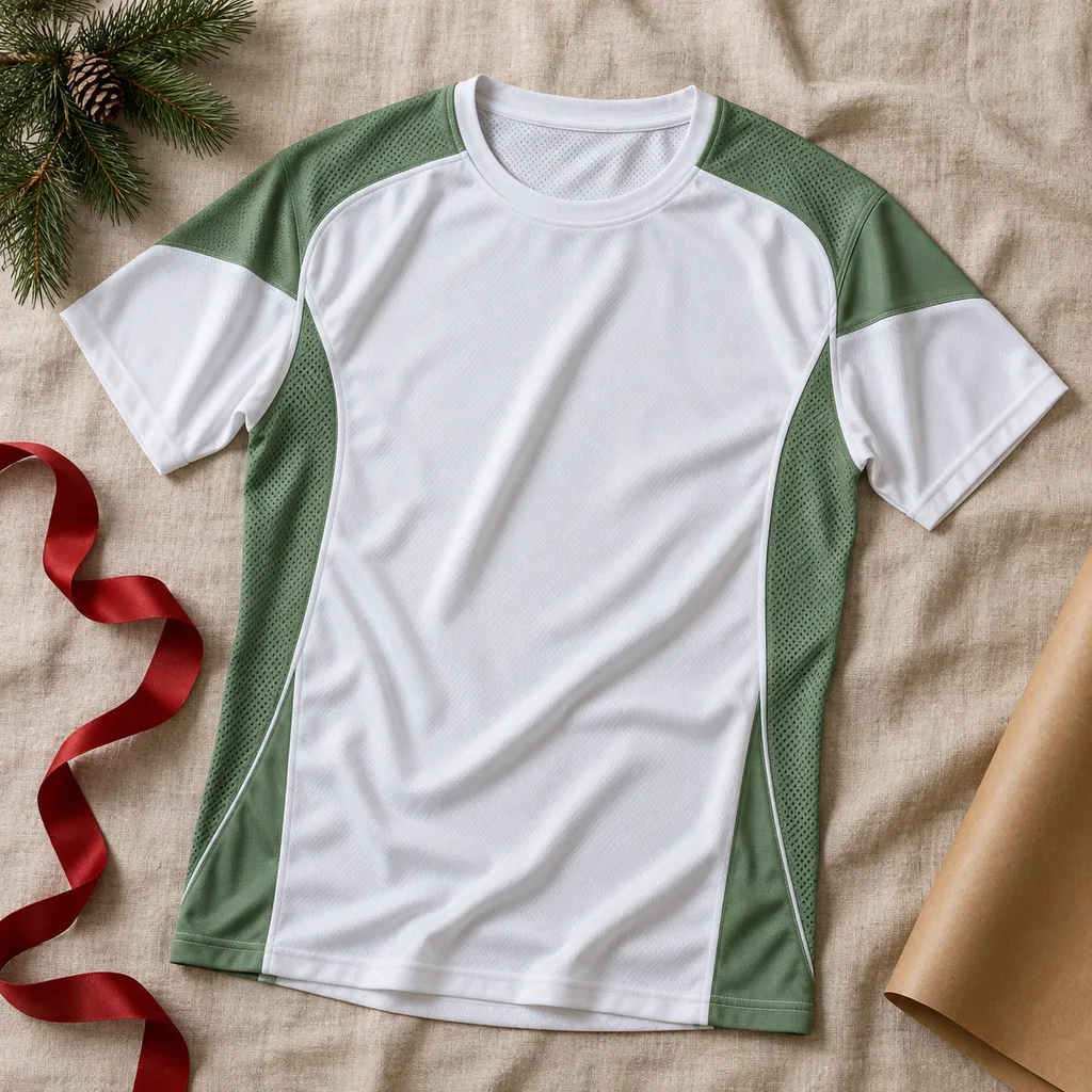 Representative photo-style image of breathable soccer training top — generated, not a specific product
