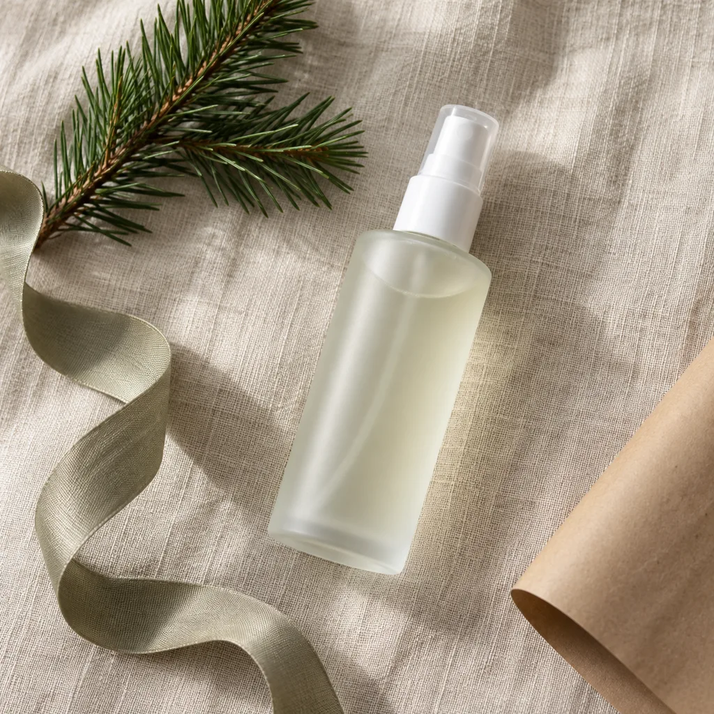 Representative photo-style image of calming body and aura mist — generated, not a specific product