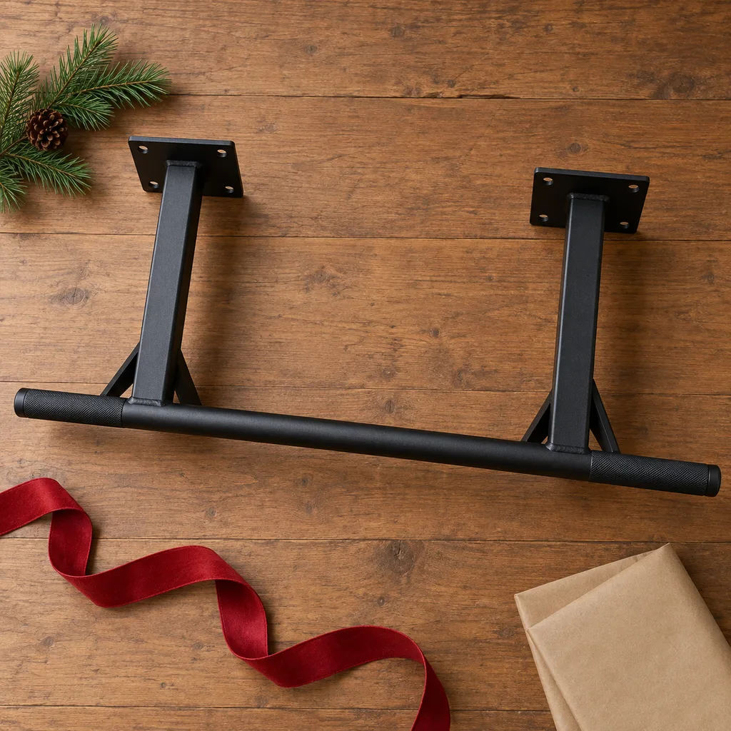 Representative photo-style image of ceiling mount pull up bar — generated, not a specific product