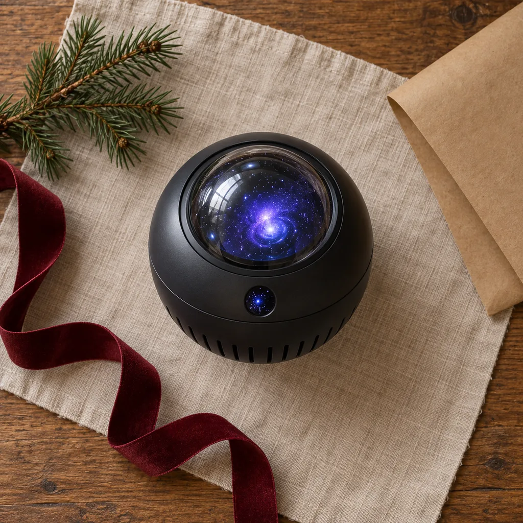 Representative photo-style image of celestial star and nebula projector — generated, not a specific product