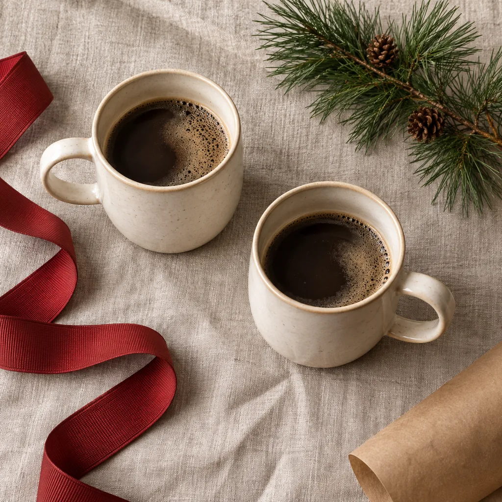 Representative photo-style image of ceramic coffee mug set — generated, not a specific product