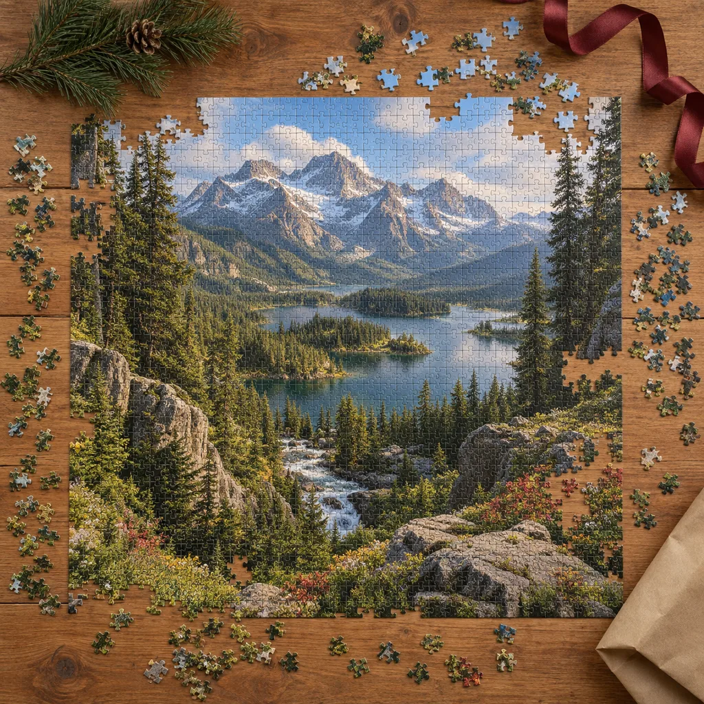 Representative photo-style image of challenging high piece count jigsaw puzzle — generated, not a specific product