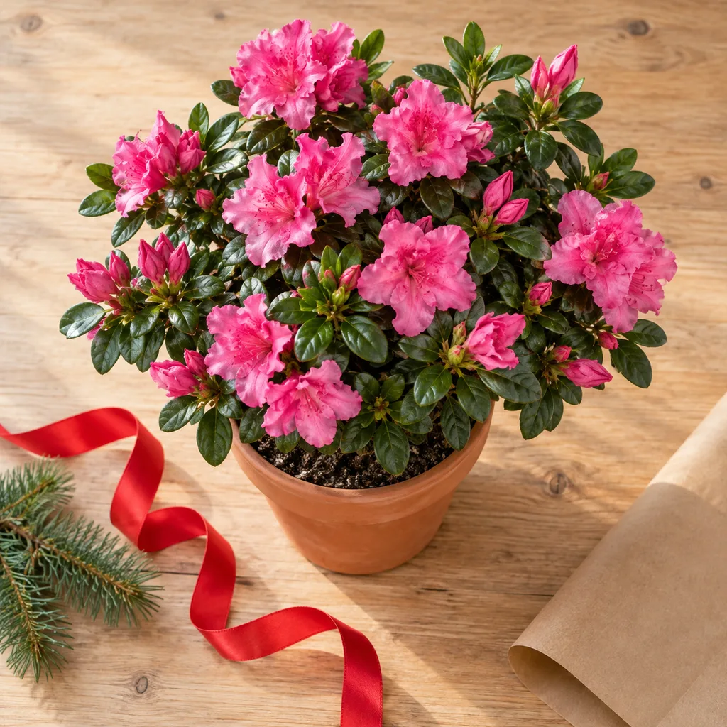 Representative photo-style image of cheerful flowering potted plant — generated, not a specific product