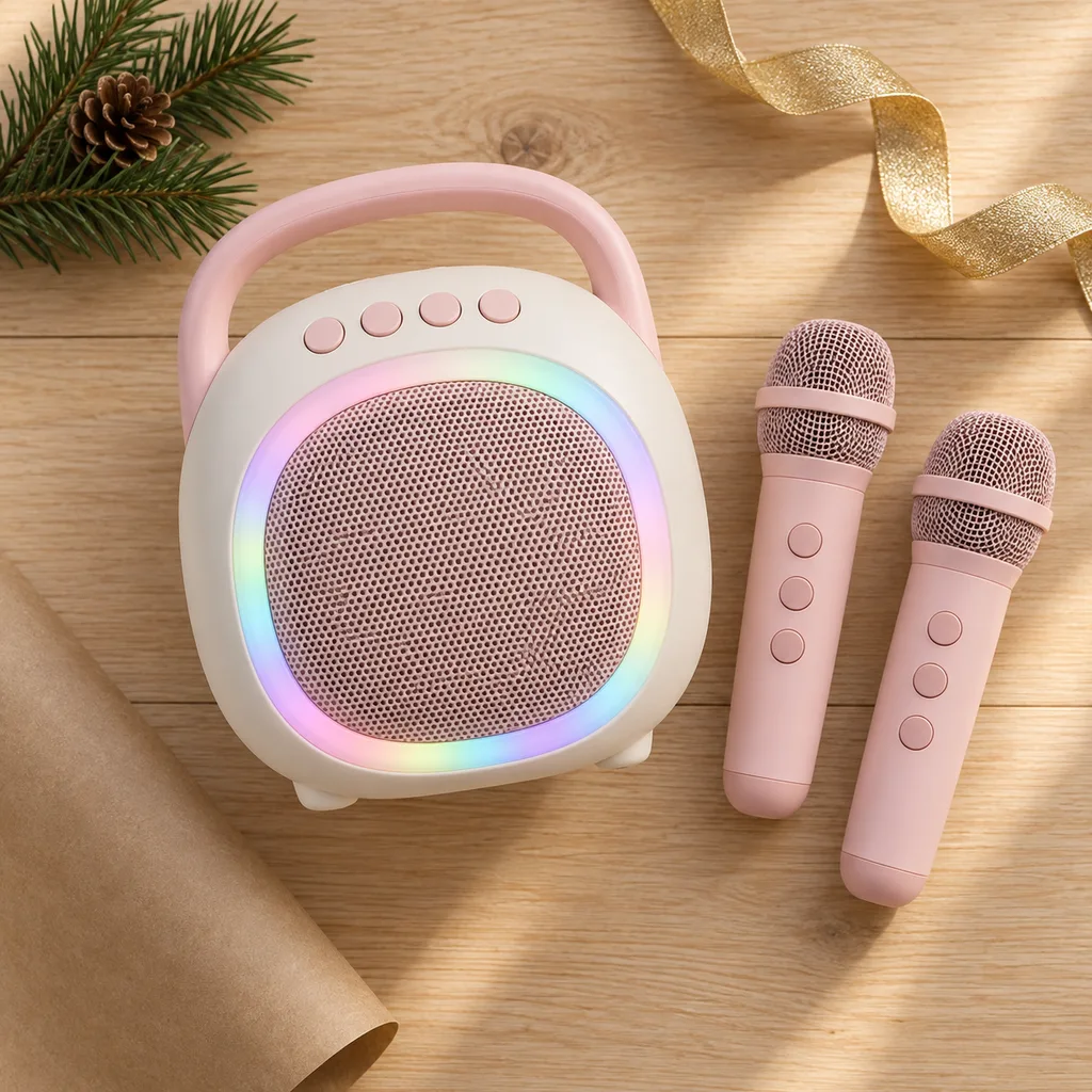 Representative photo-style image of childrens karaoke machine — generated, not a specific product