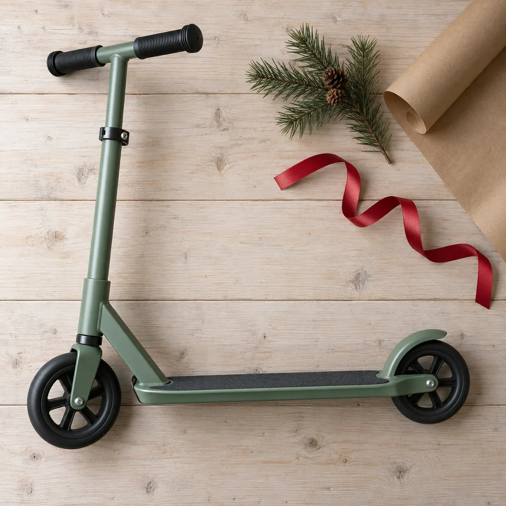 Representative photo-style image of children's two-wheel scooter — generated, not a specific product