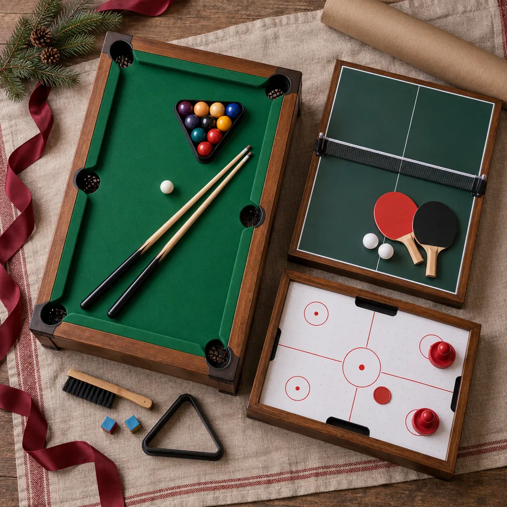 Representative photo-style image of classic 3-in-1 game table — generated, not a specific product