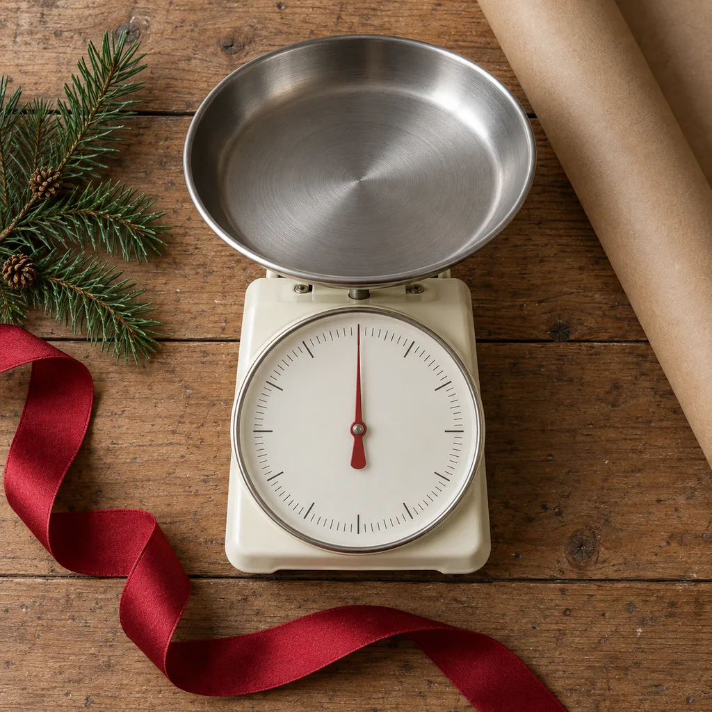 Representative photo-style image of analog kitchen scale — generated, not a specific product