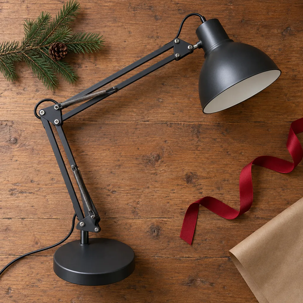 Representative photo-style image of classic architect swing arm desk lamp — generated, not a specific product
