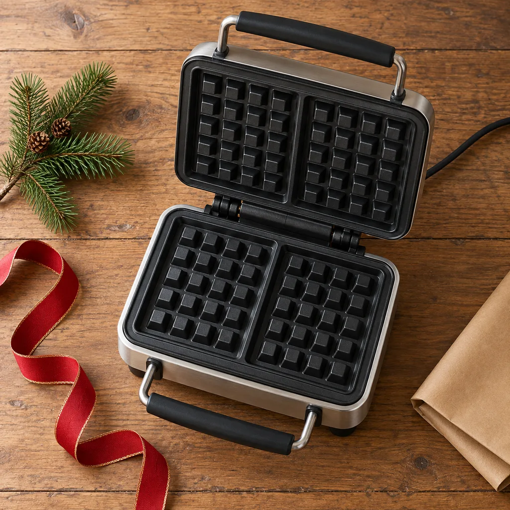 Representative photo-style image of classic belgian waffle maker — generated, not a specific product