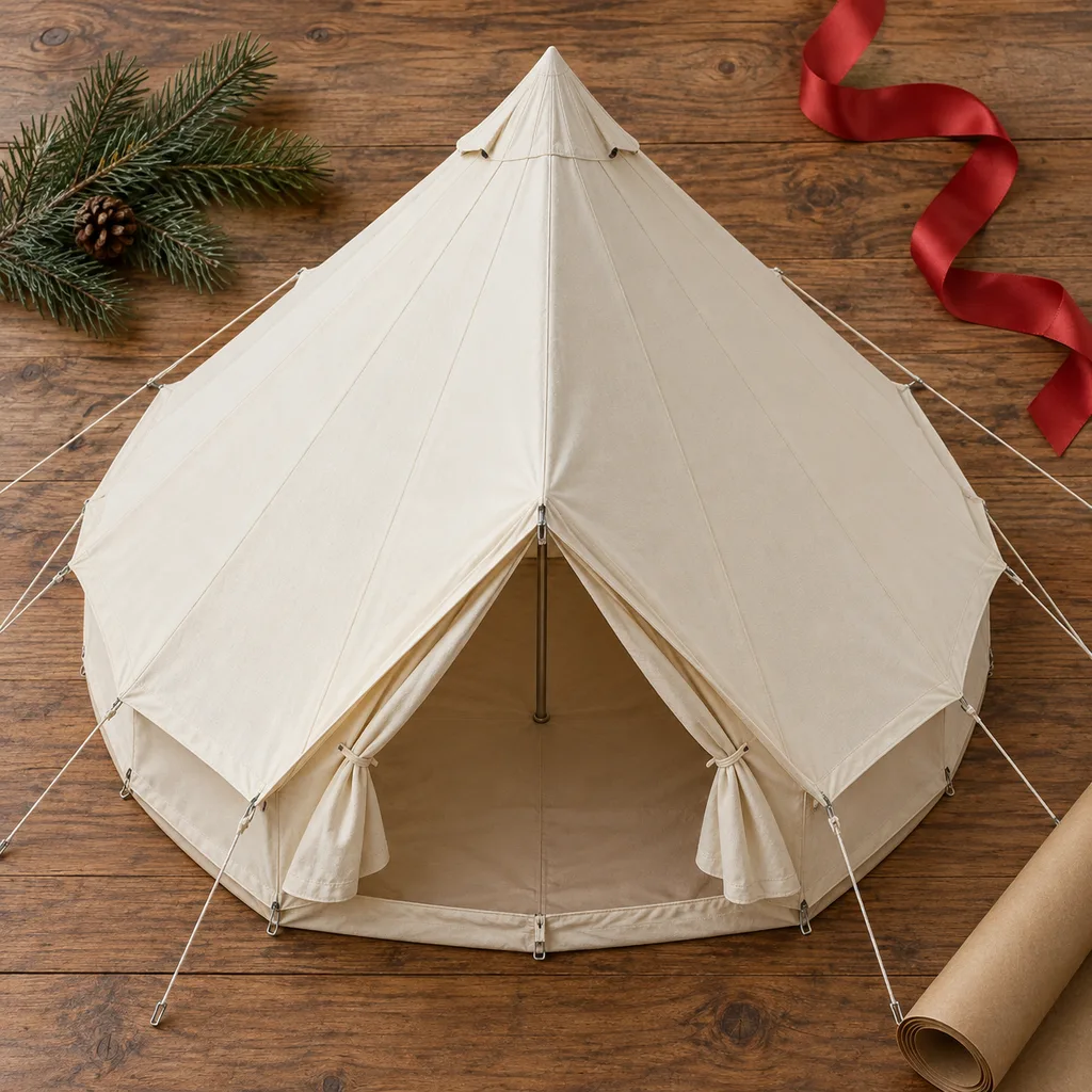 Representative photo-style image of canvas bell tent — generated, not a specific product