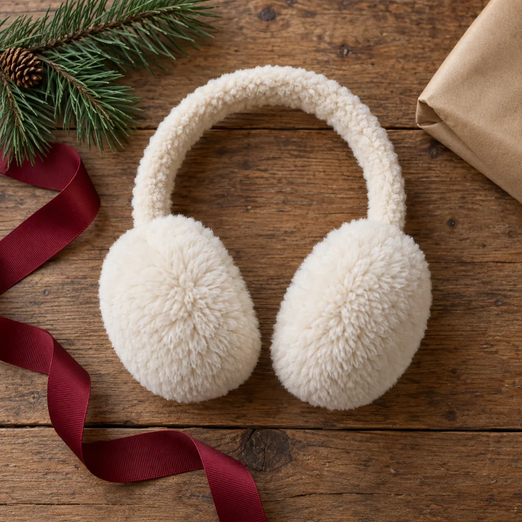 Representative photo-style image of classic fleece earmuffs — generated, not a specific product