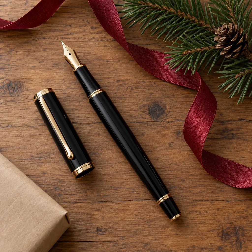 Representative photo-style image of classic fountain pen — generated, not a specific product