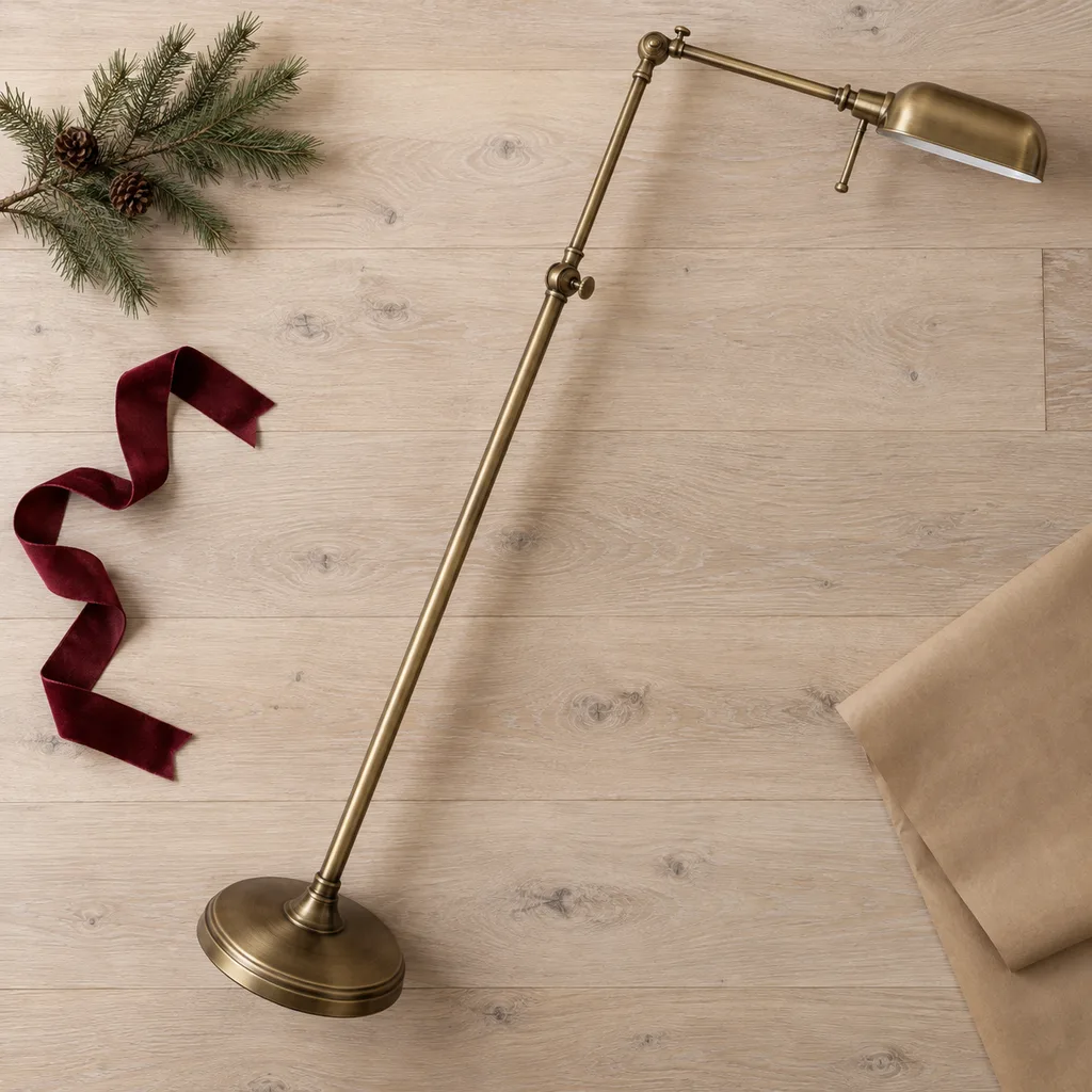 Representative photo-style image of pharmacy floor lamp — generated, not a specific product