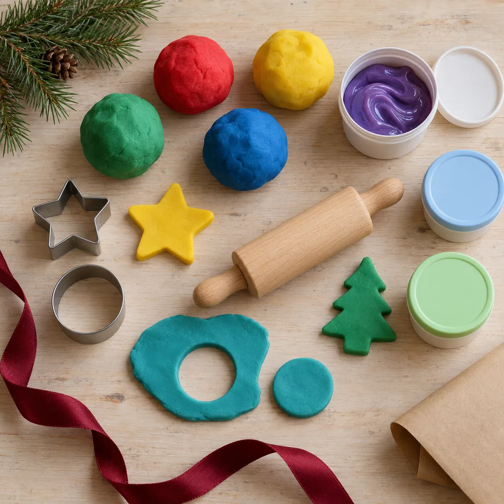 Representative photo-style image of classic play dough creation set — generated, not a specific product