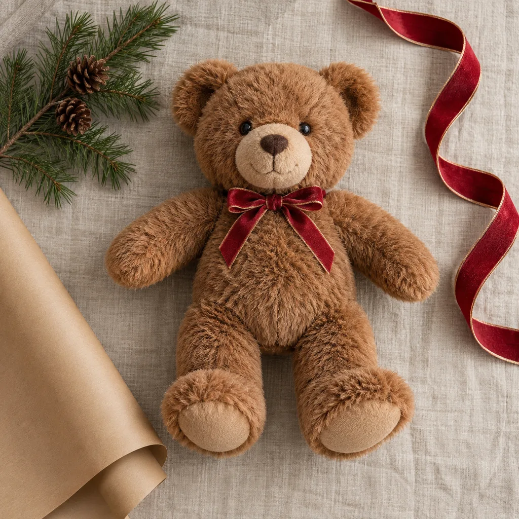 Representative photo-style image of classic plush teddy bear — generated, not a specific product