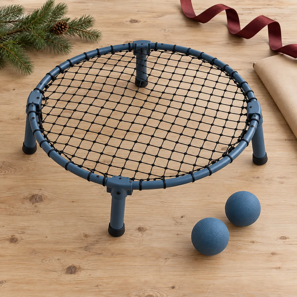 Representative photo-style image of classic roundnet game set — generated, not a specific product