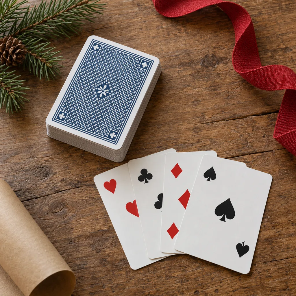 Representative photo-style image of classic standard playing card deck — generated, not a specific product