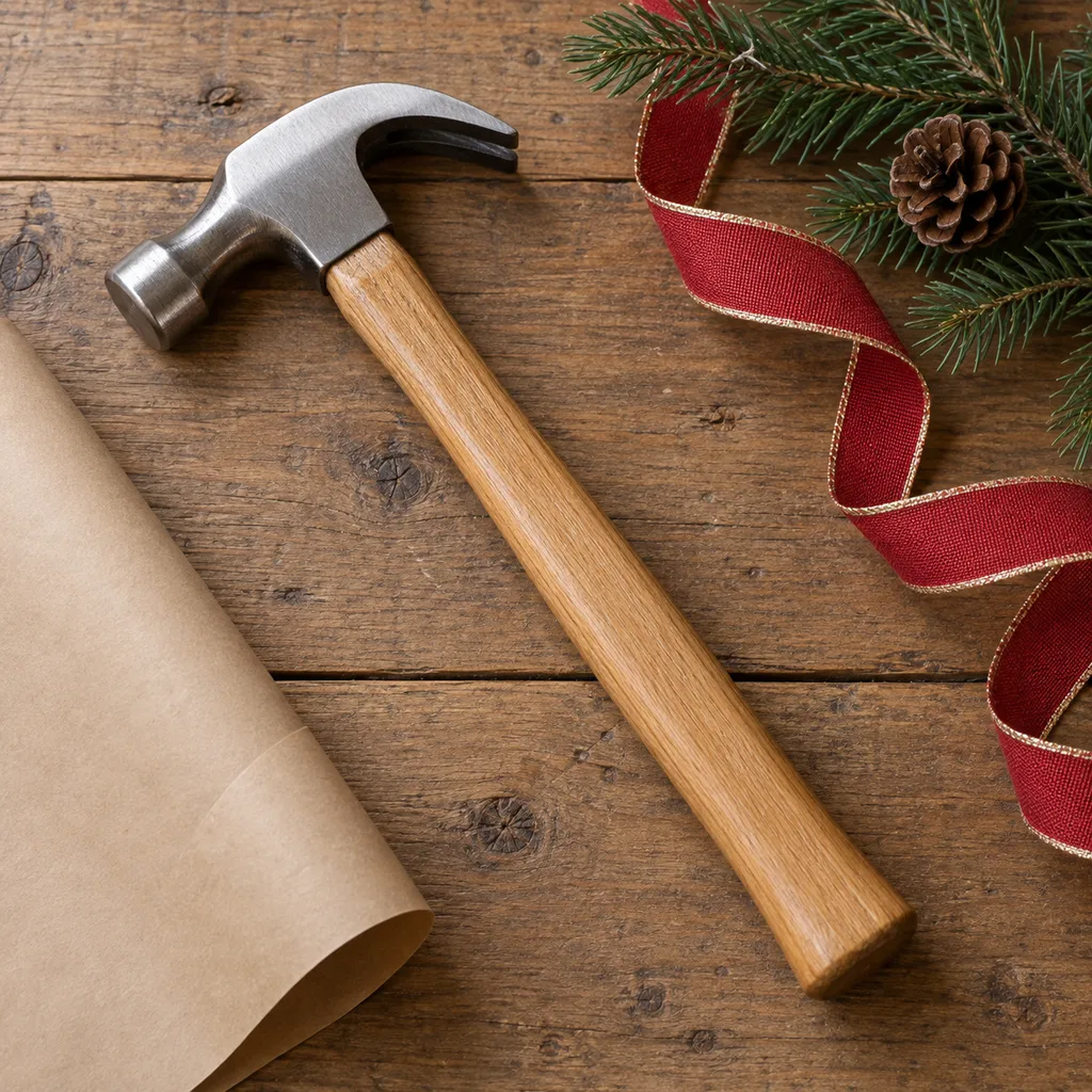 Representative photo-style image of classic steel claw hammer — generated, not a specific product