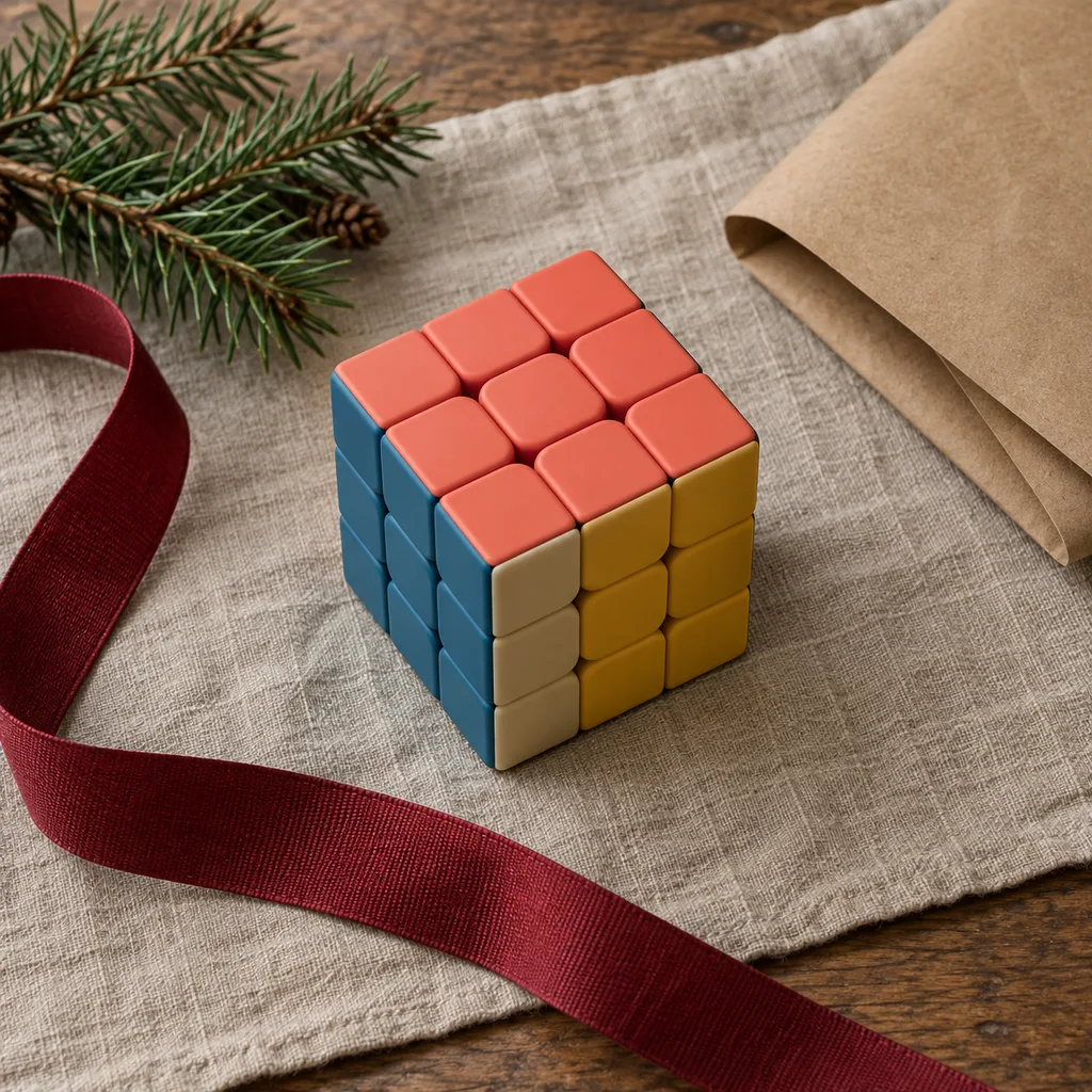 Representative photo-style image of classic twist cube puzzle — generated, not a specific product