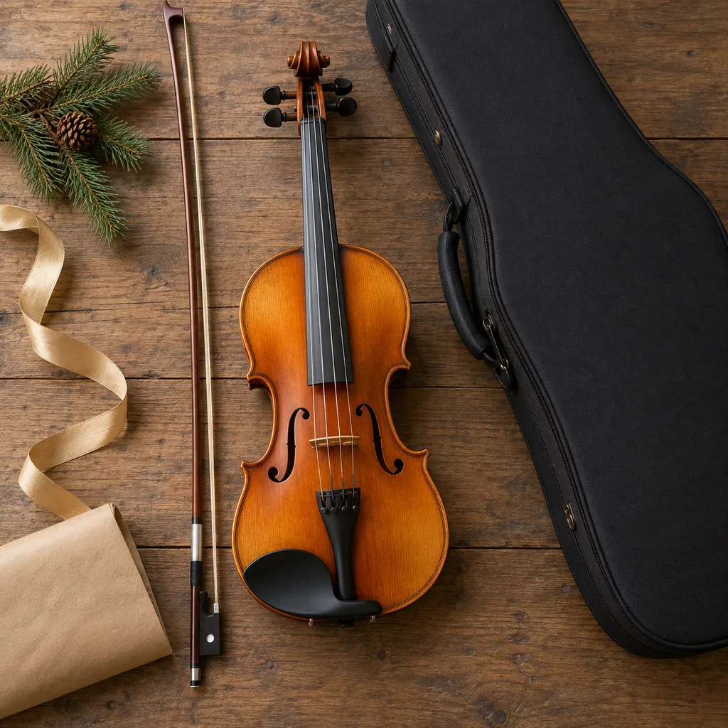 Representative photo-style image of classical violin outfit — generated, not a specific product