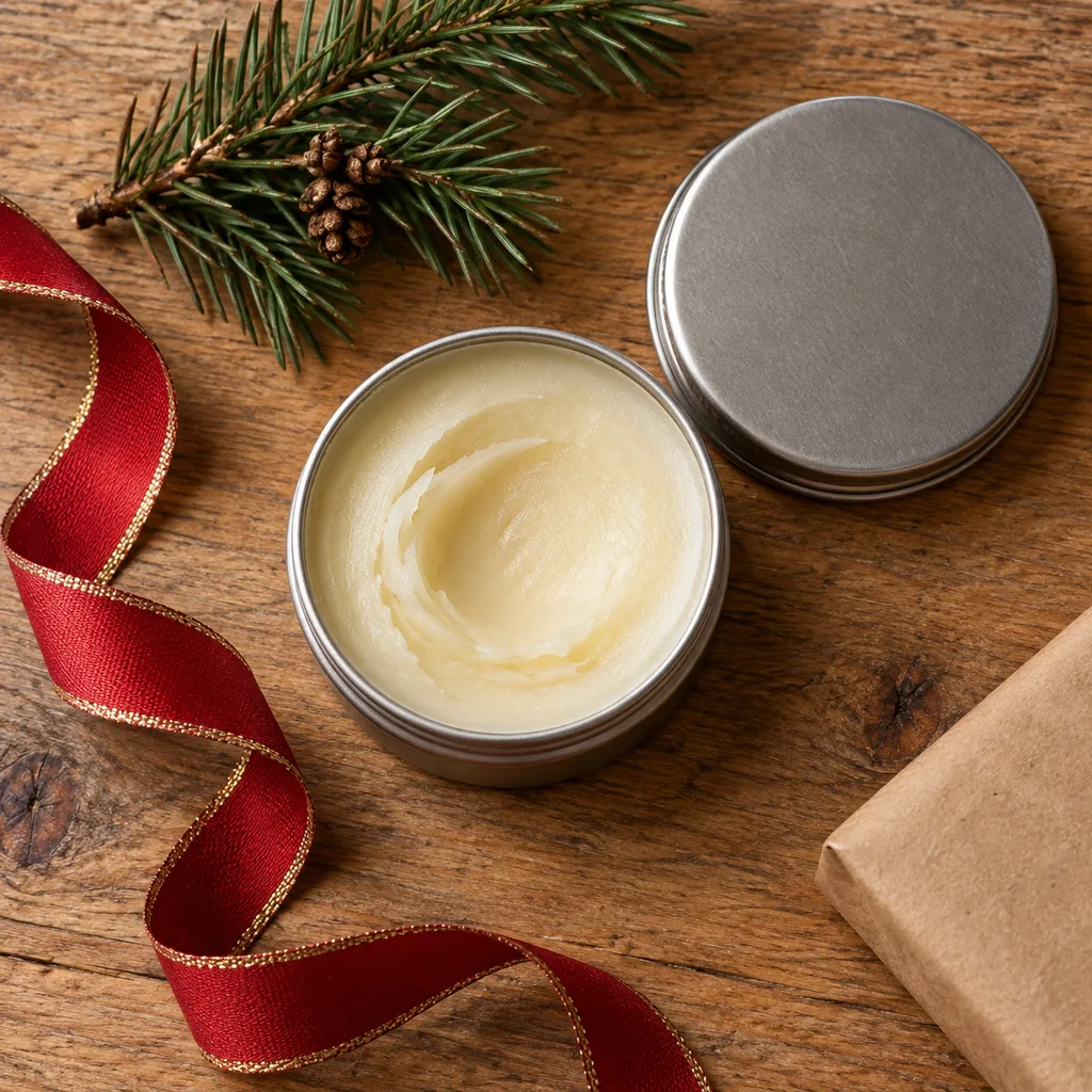 Representative photo-style image of coarse beard softening balm — generated, not a specific product