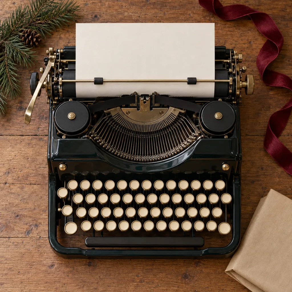 Representative photo-style image of collector's edition typewriter — generated, not a specific product