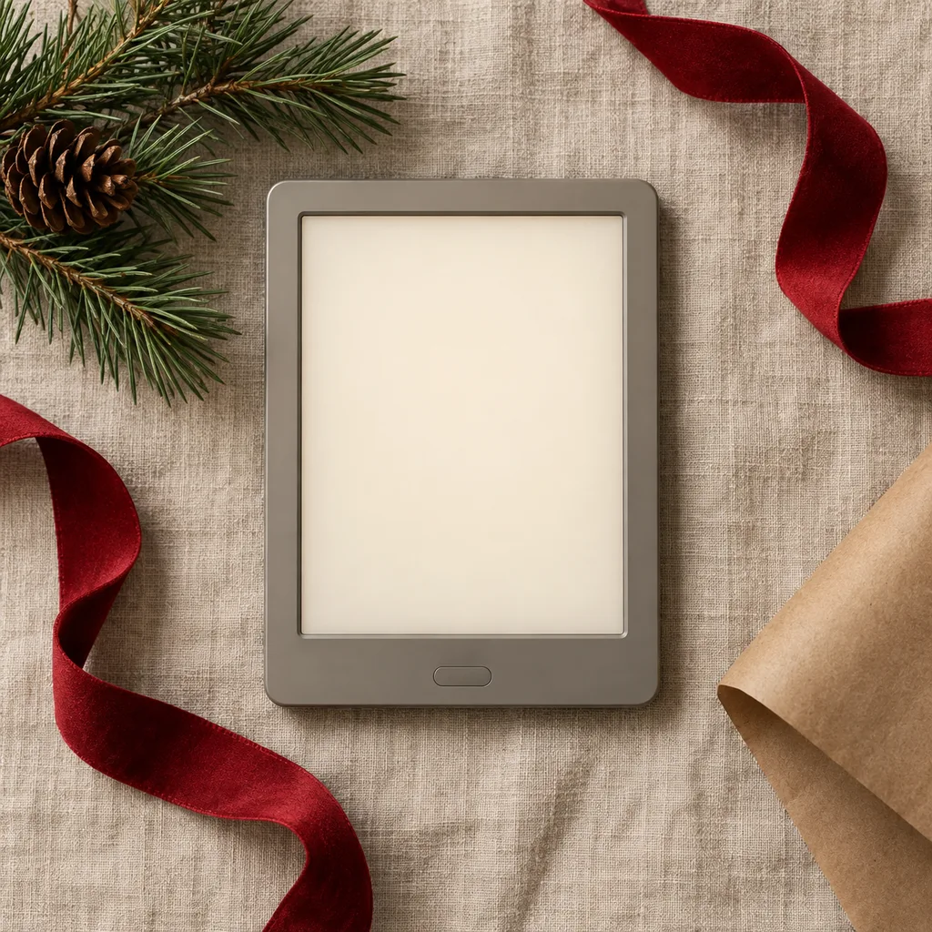 Representative photo-style image of comfort light e-book reader — generated, not a specific product