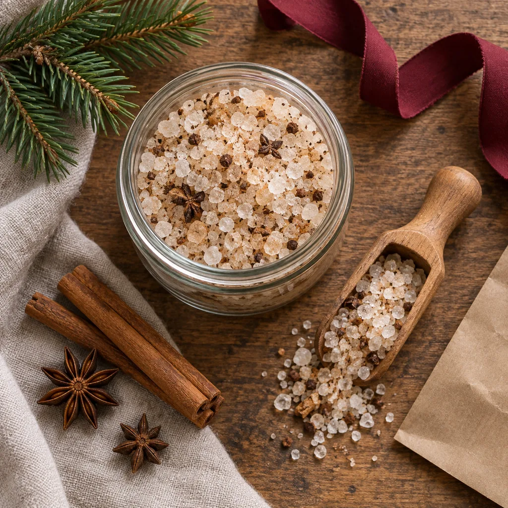 Representative photo-style image of comforting warming spice foot soak — generated, not a specific product