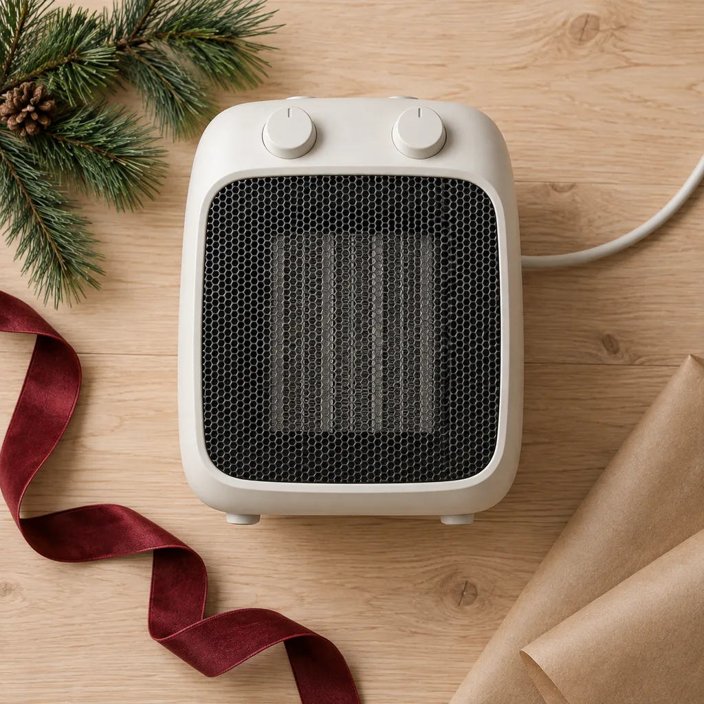 Representative photo-style image of ceramic space heater — generated, not a specific product