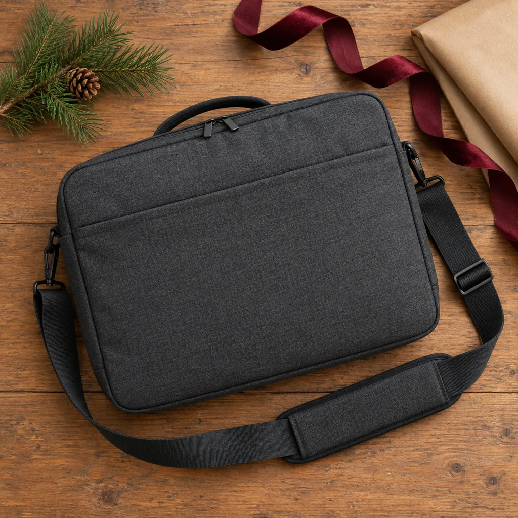 Representative photo-style image of laptop sling bag — generated, not a specific product
