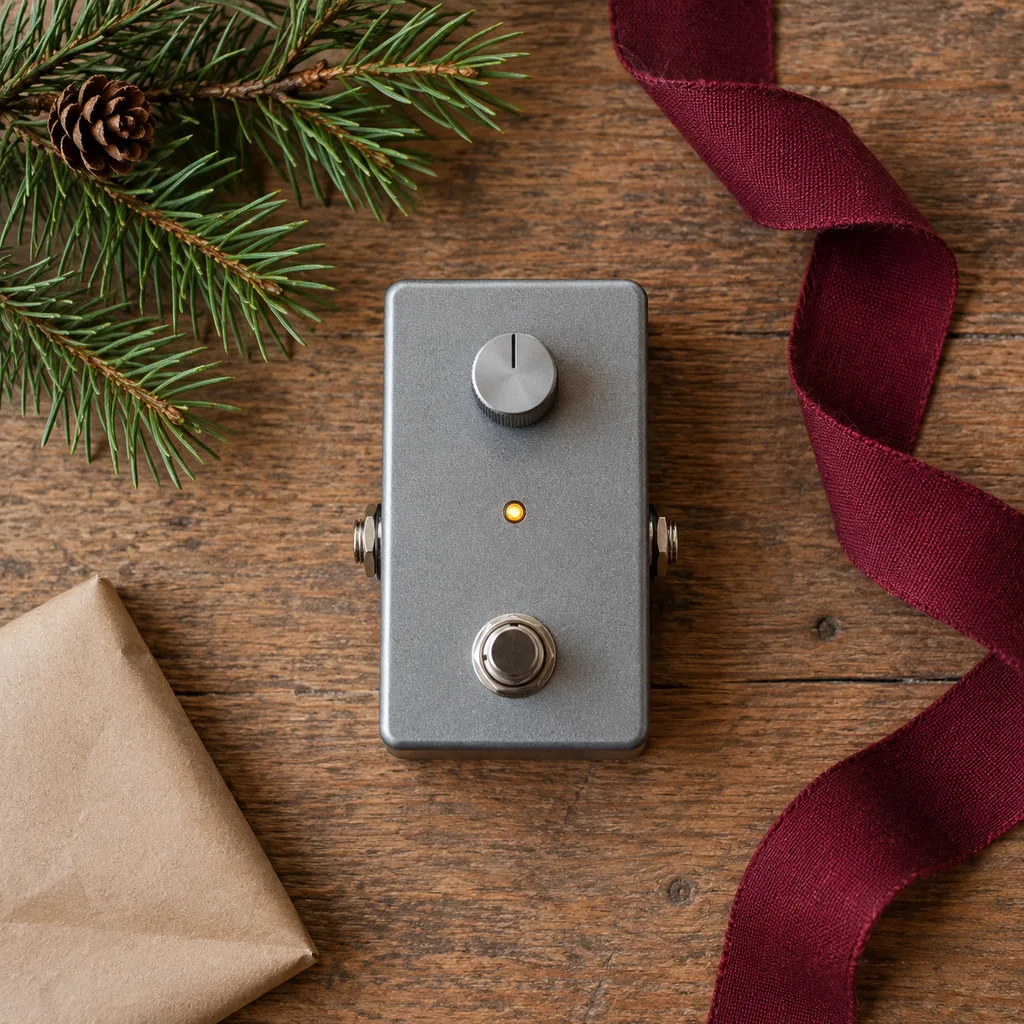 Representative photo-style image of compact looper pedal — generated, not a specific product