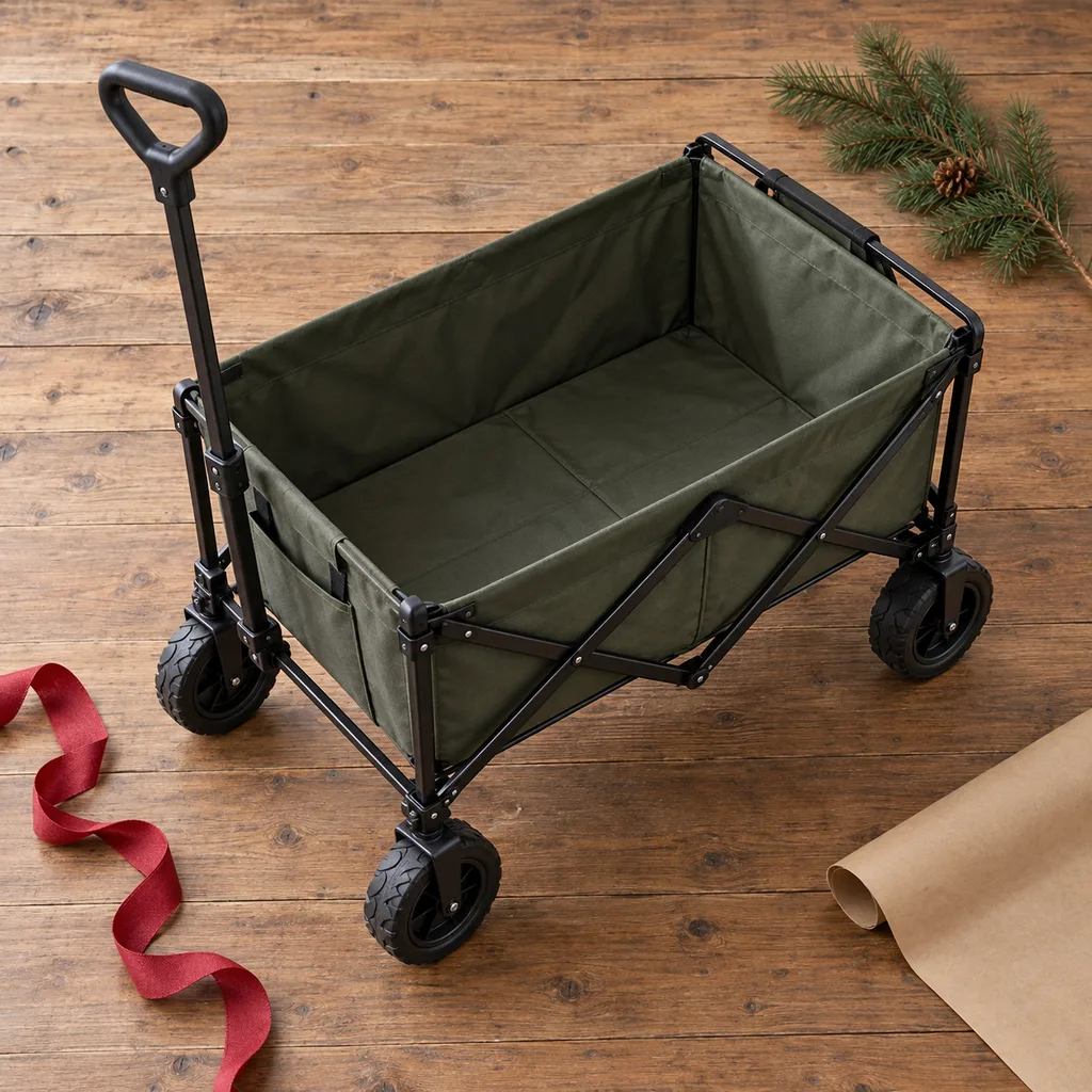 Representative photo-style image of compact sports equipment wagon — generated, not a specific product