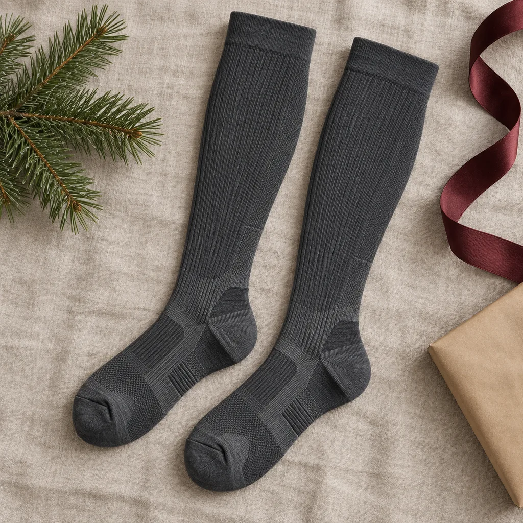 Representative photo-style image of compression socks for recovery — generated, not a specific product