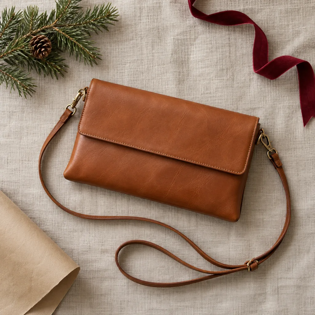 Representative photo-style image of convertible crossbody clutch — generated, not a specific product