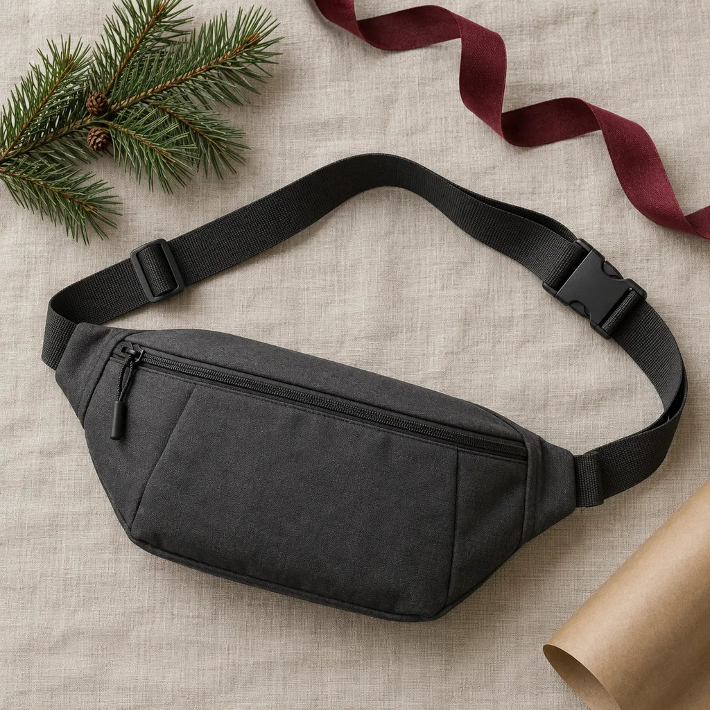 Representative photo-style image of convertible sling waist bag — generated, not a specific product