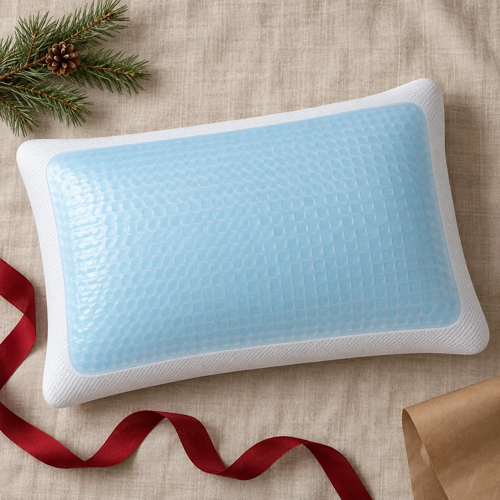 Representative photo-style image of cooling gel infused pillow — generated, not a specific product
