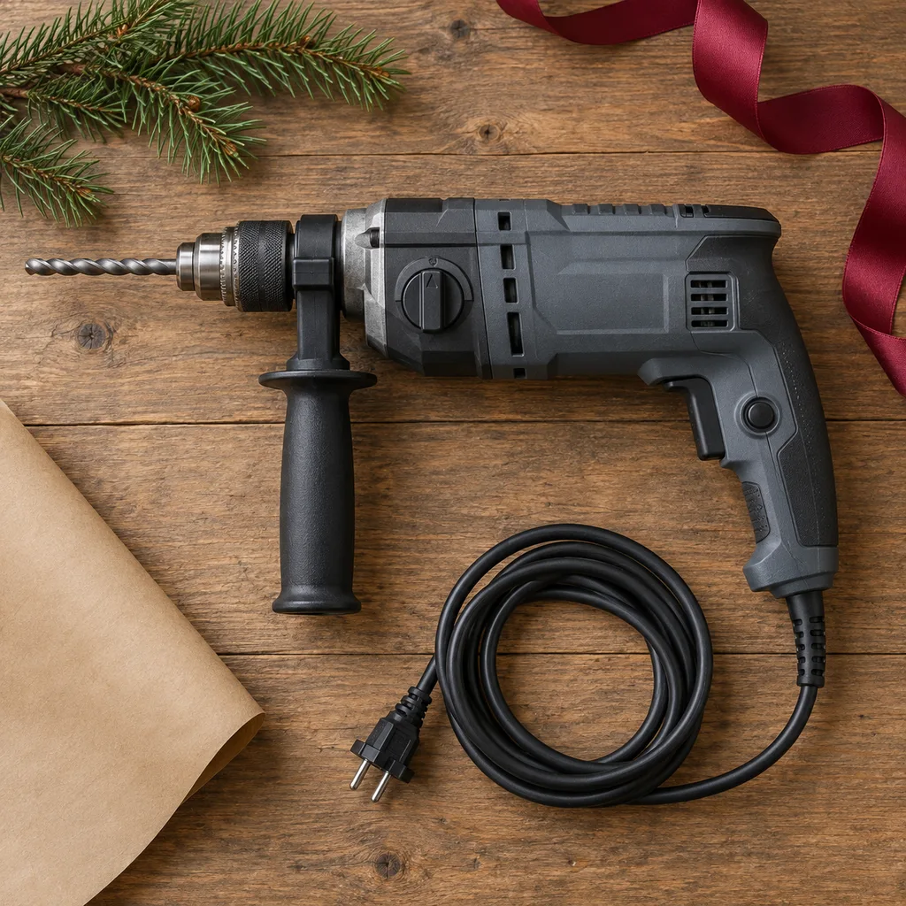Representative photo-style image of corded hammer drill — generated, not a specific product