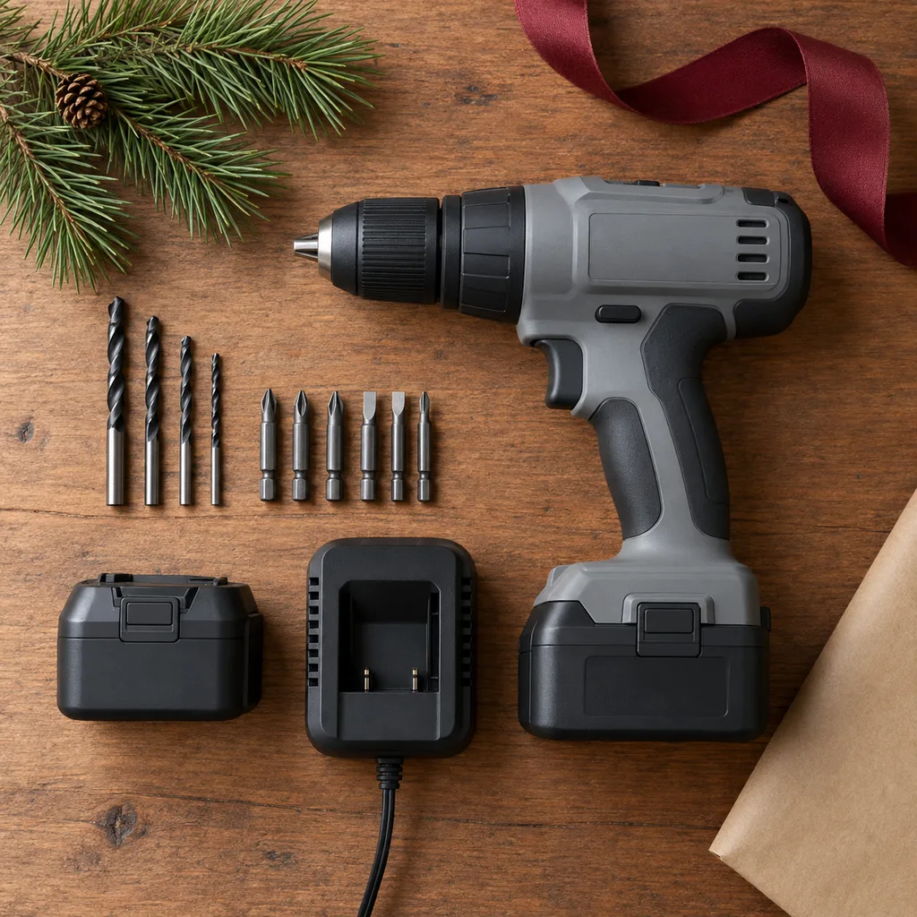 Representative photo-style image of cordless drill driver kit — generated, not a specific product