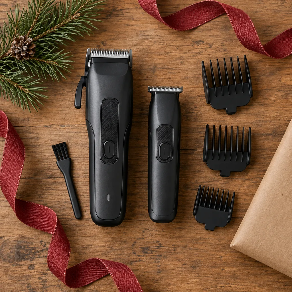 Representative photo-style image of cordless hair clipper kit — generated, not a specific product