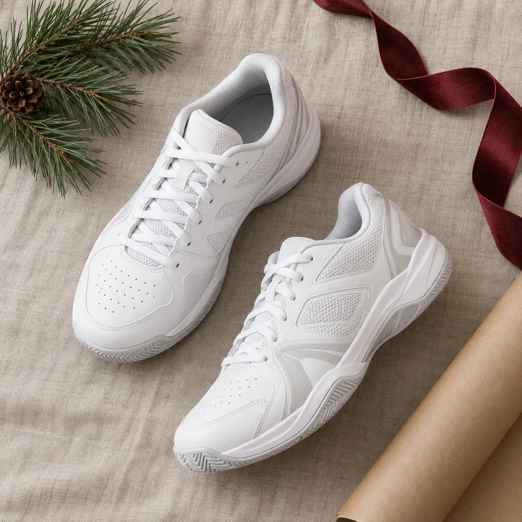 Representative photo-style image of court-specific tennis shoes — generated, not a specific product