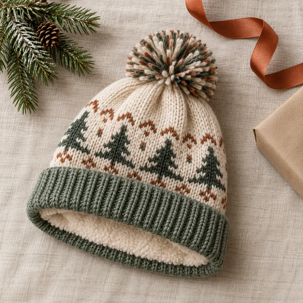 Representative photo-style image of cozy fleece lined beanie — generated, not a specific product